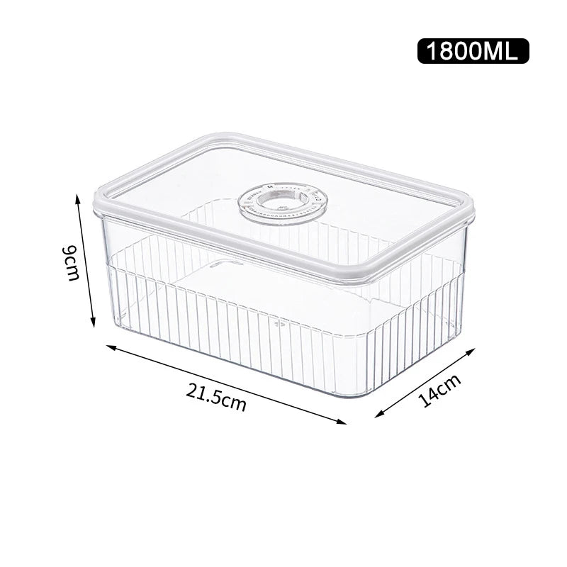 Maximize Your Kitchen Space with Our Transparent Fridge Organizer Baskets - Perfect for Fresh Fruits and Vegetables!